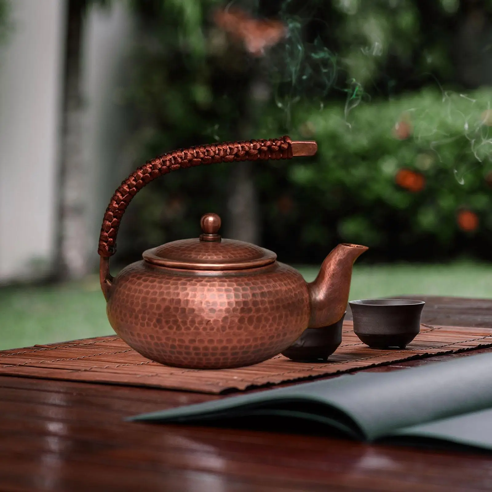 Copper Teapot Half Moon Handmade 500ml Traditional Copper Kettle Teapot