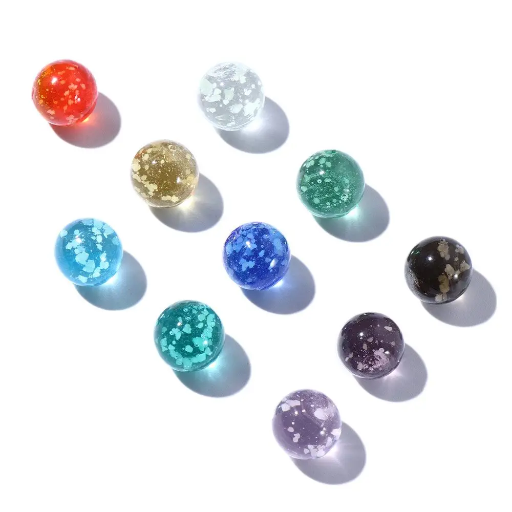 

10pcs Of Luminous Glass Ball 12mm Cream Console Game Pinball Machine Cattle Small Marbles Pat Toys Parent-child Machine Beads