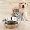 Stainless Steel Metal Dog Bowl for Small Medium Large Dogs Replacement Basic Dog Bowls Thickened Dog Water Feeder Bowls Pet Supp 5