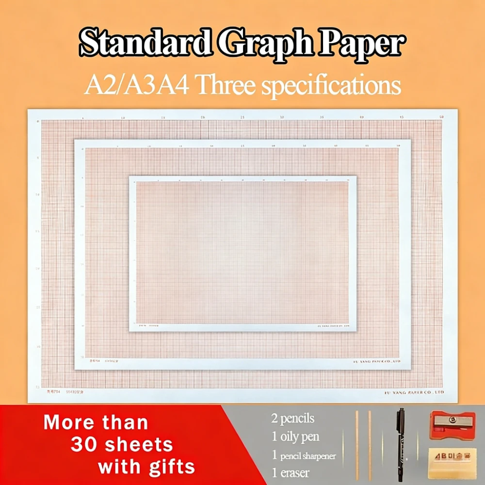 Graph Logarithmic Standard Coordinate Paper with Orange Grid