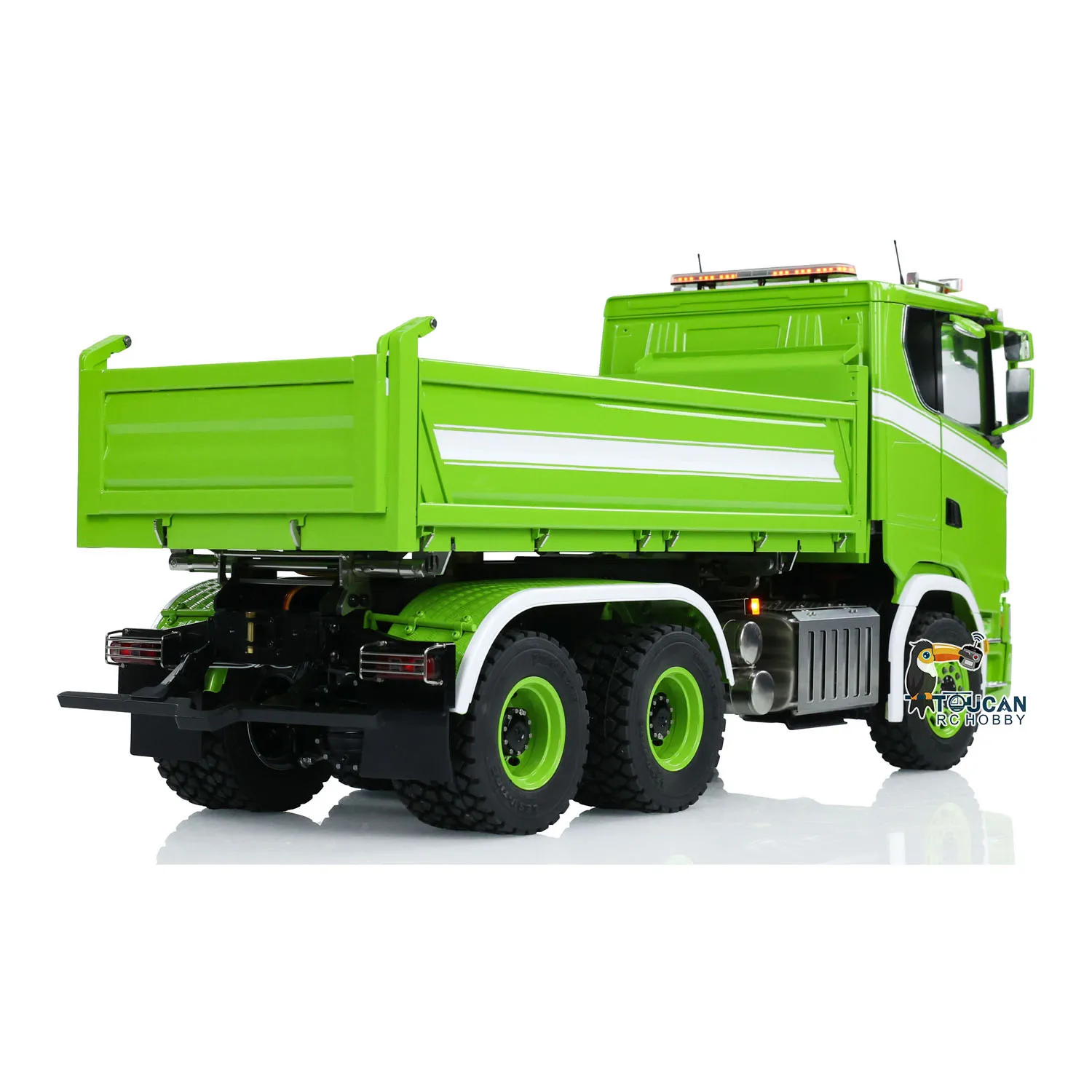 RTR 770S LESU RC Hydraulic Dump Truck 6x6 1/14 Remote Control 3 Ways Tipper Dumper 3 Speeds Vehicle Light Sound Set Smoking Unit 3