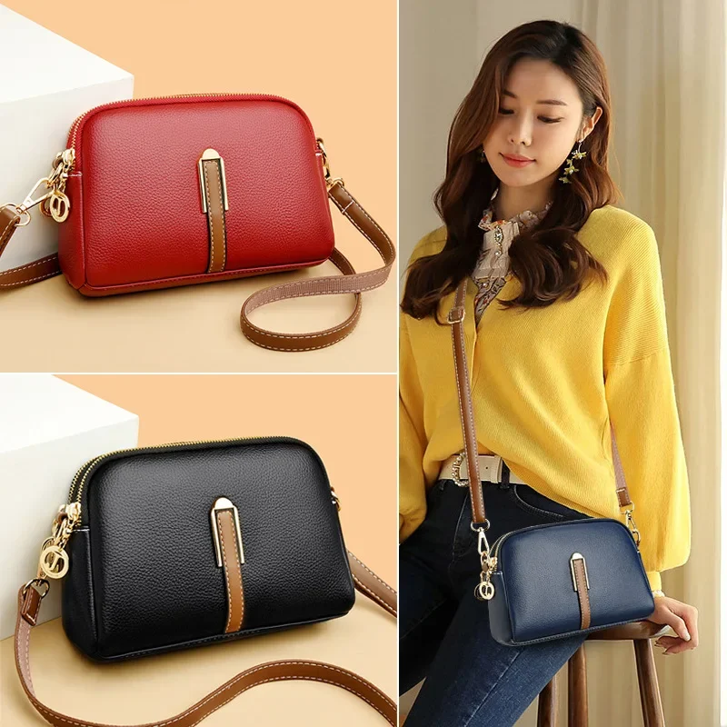 

Women's 2023 New Advanced Women's Bag Shell Bag Single Shoulder Bag Texture Foreign Cross Body Zero Wallet Small Bag