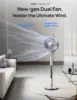 Pedestal Fan with Smart Control, 40-44" Adjustable Height, DC Quiet Fans for Bedroom, 120°+85° Omni-Directional Oscillating Fan, 3