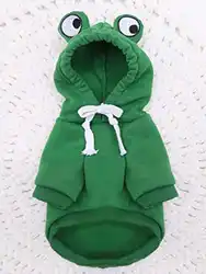 Cute Frog Pet Sweater - Green Dog Hoodie with Fun Design for Small and Medium Dogs (Green)