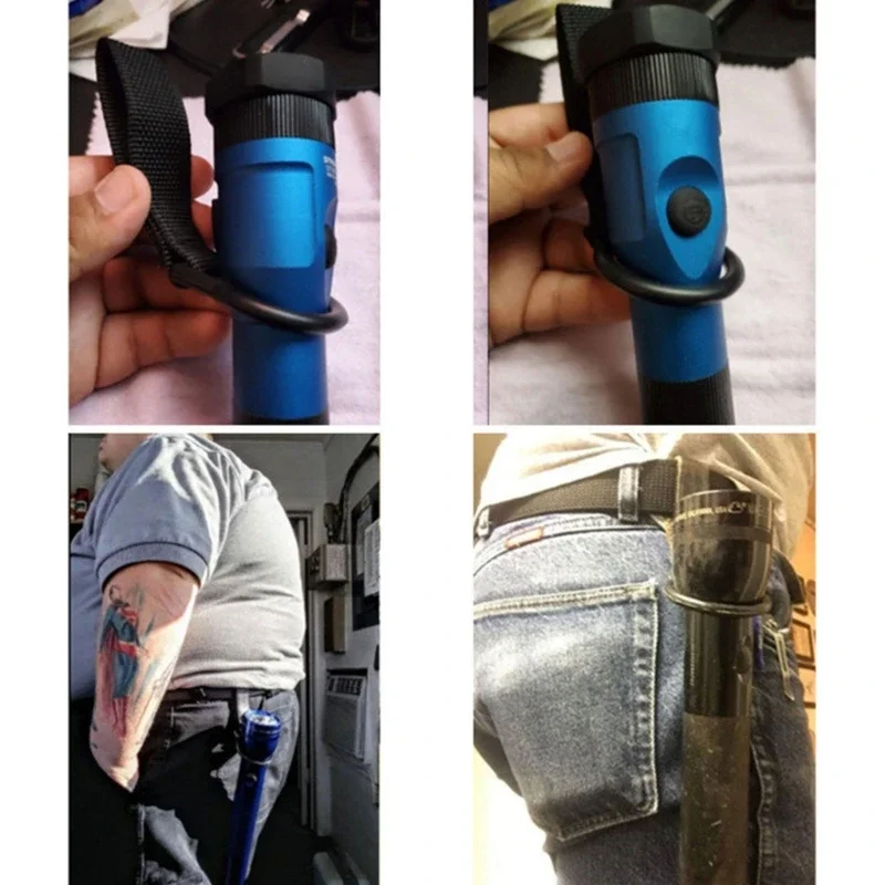 Outdoor Slide-On Duty Belt Ring Maglite C Cell Flashlight Holder for Duty Belt Vest Backpack Hunting Hanging Tools 2