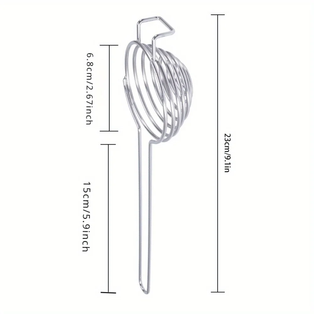 Egg Separator 1PC Spiral 304 Stainless Steel Egg White Separator Egg Yolk Remover Divider with Long Handle Kitchen Tool