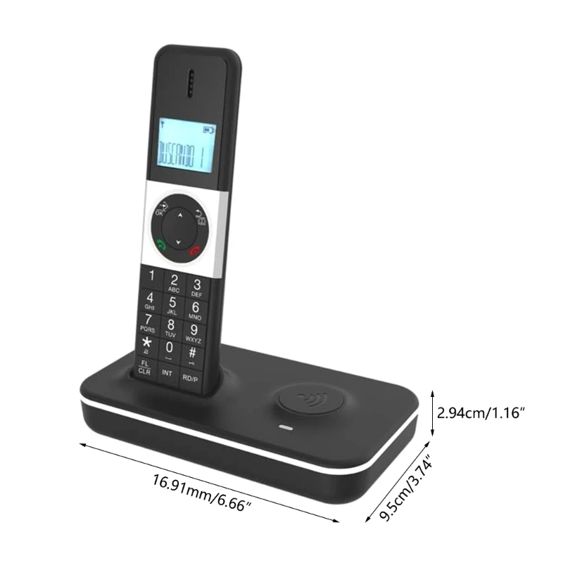 D1002 Fixed Line Phone 100-240V Digital Cordless Caller ID Telephone Number Storage for Home and Office Hotel