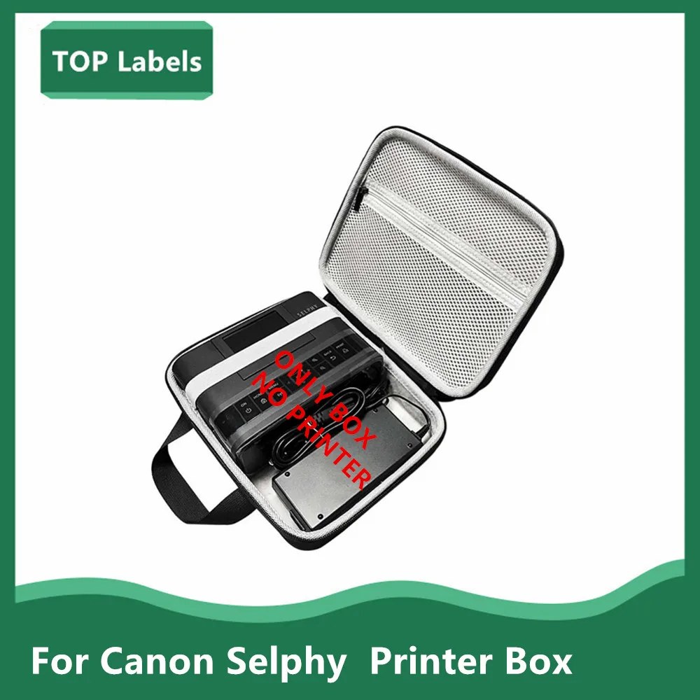 Custodia Per Stampante Fotografica Stuma - Compatibile Canon Selphy CP1500, CP1300, CP1200 - Grigio, 24x12x21cm, Con Tasche E Divisori