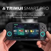 Trimui Smart Pro קונסולת משחקים ניידת 4.96''IPS מסך מערכת לינוקס ג'ויסטיק תאורת RGB Smartpro נגן משחקי וידאו רטרו מתנה 4