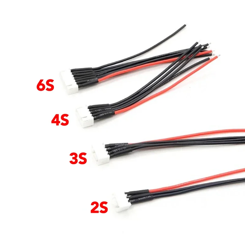 5Pcs 2S 3S 4S 5S 6S Lipo 밸런스 와이어 연장 충전 케이블 XH2.54 남성 플러그 22AWG 10CM RC 모델 충전기용