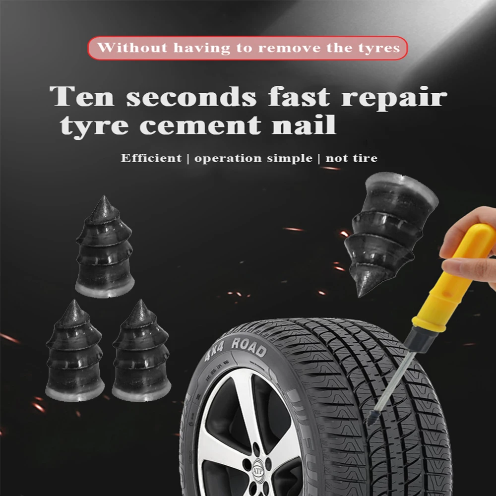 10/30Pcs Car Tyre Repair Rubber Nail Set Universal Car Motorcycle Tyre Repair Nails Truck Scooter Bike Tire Puncture Tool