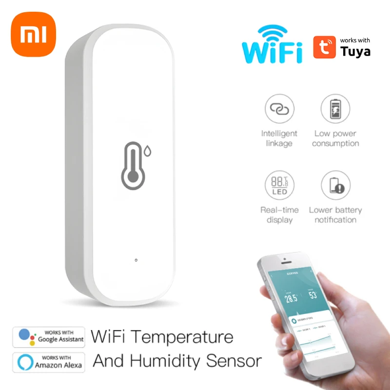 

Xiaomi Tuya Smart Temperature And Humidity Sensor WiFi APP Remote Monitor Smart Home SmartLife WorkWith Alexa Google Assistant