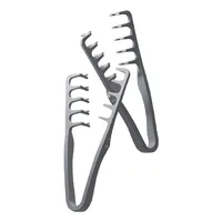 Peigne de coiffure volumisant à dents larges pour hommes, peigne de coiffure à racines moelleuses, curling naturel, accessoires de soins capillaires, noir, 1 pièce 5