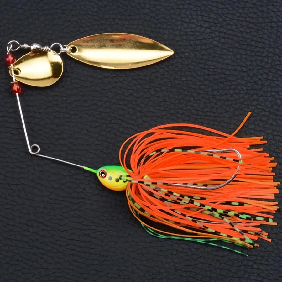 1pcs Swivel Fish Hard Bait Fishing Lures Sinking 17g Spinner Spoon Artificial Baits Metal Sequins Spinnerbait Wobblers For Pike 2