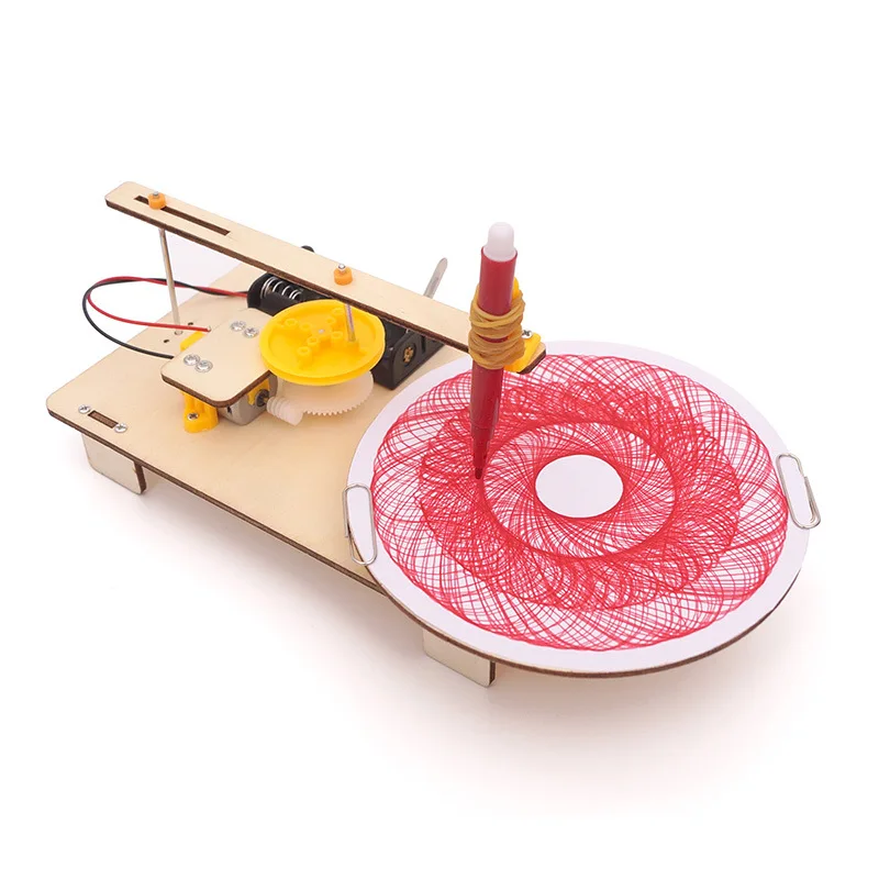 Kids DIY Science Toys Educational Scientific Experiment Kit Wood Tank / Music box / Balance/ Mechanical forceps/Excavator/Clock - 6