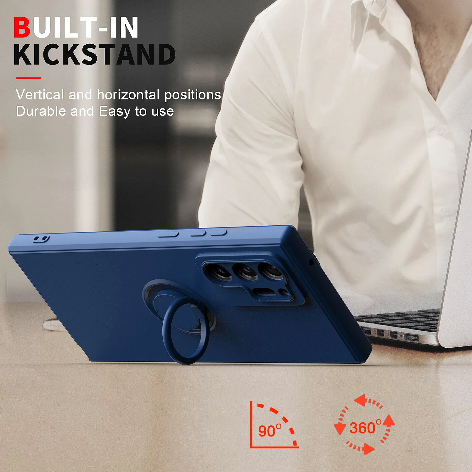 Sleek Liquid Silicone Magnetic Ring Holder Case - Vibrant Colors
