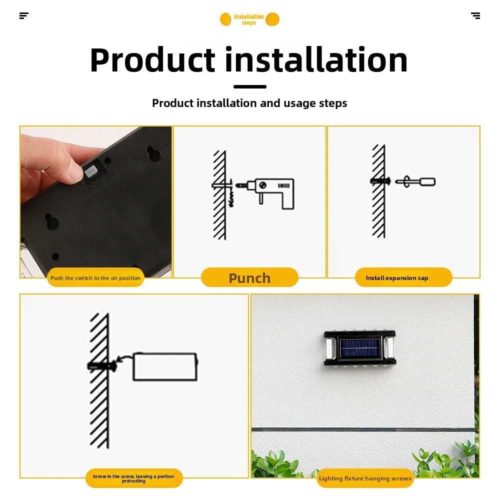 1-5개 태양광 벽등 야외 조명 LED 웜 화이트 IP65 방수, 울타리, 발코니, 파티오, 계단, 조경, 분위기 장