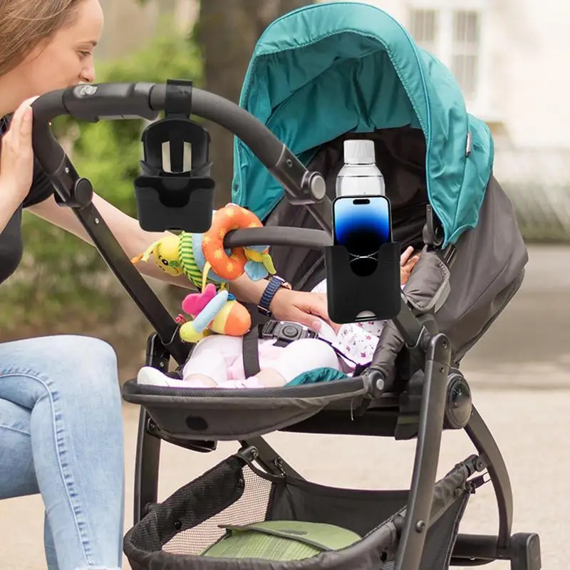 Wheelchair Cup Holder Removable Bottle Holder Mobile Phone Carrier Stroller Water Bottle Holder Organizer Cup Holder Attachment