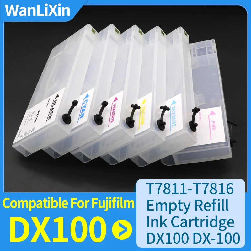 6pcs DX100 Refill Ink Cartridge T7811 T7816 Empty refillable ink ...