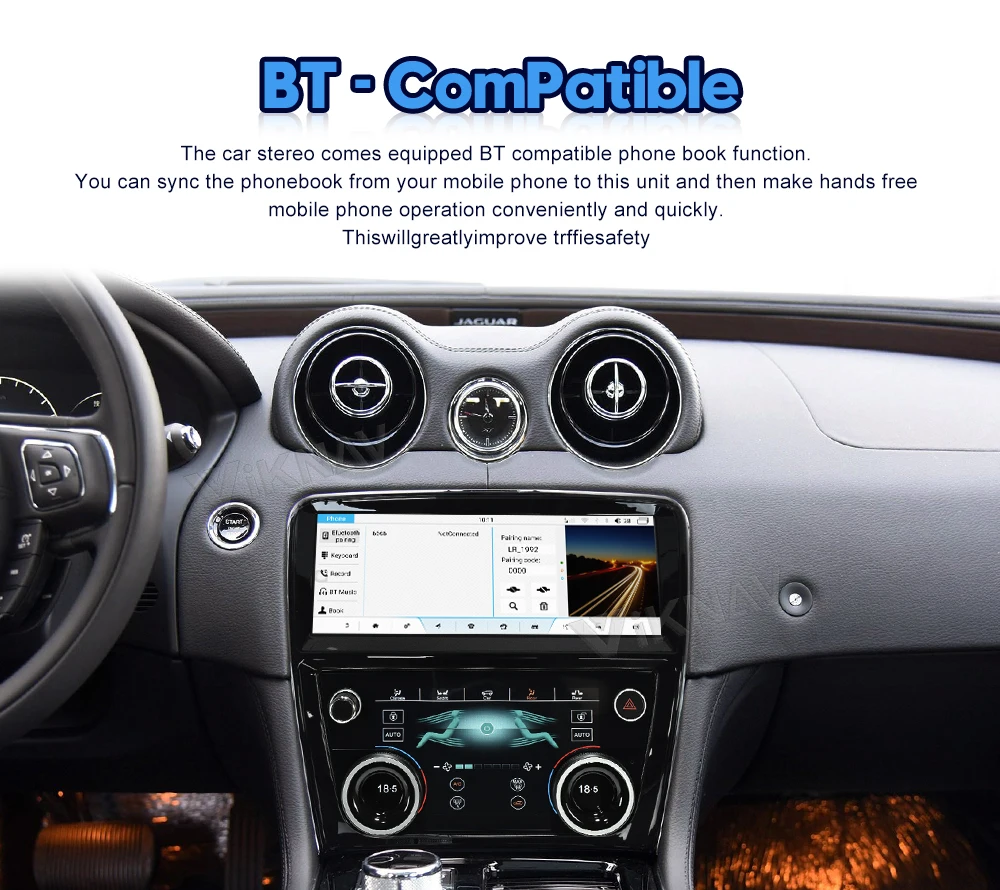 Android head unit For Jaguar XJL XJ 351 Car Radio Multimedia Player 2009-2016 with AC Plane