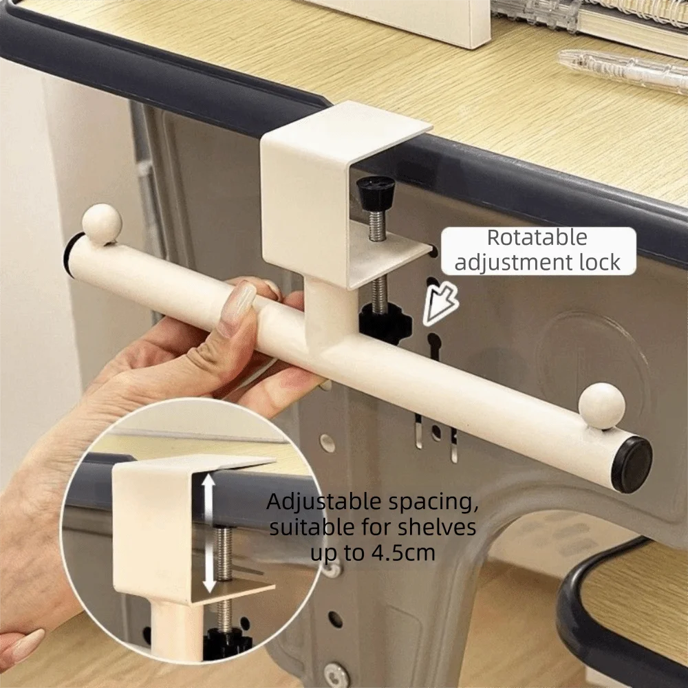 새로운 조절 가능한 책상 걸이 후크 둥근 모서리 탄소강 배낭 홀더 간편 설치 드릴 필요 없는 다용도 후크 사무용품