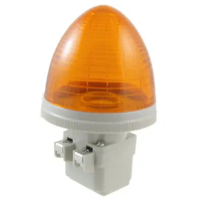 

DC 24V 2 Screw Terminals Yellow LED Miniature Industrial Signal Light Caxot