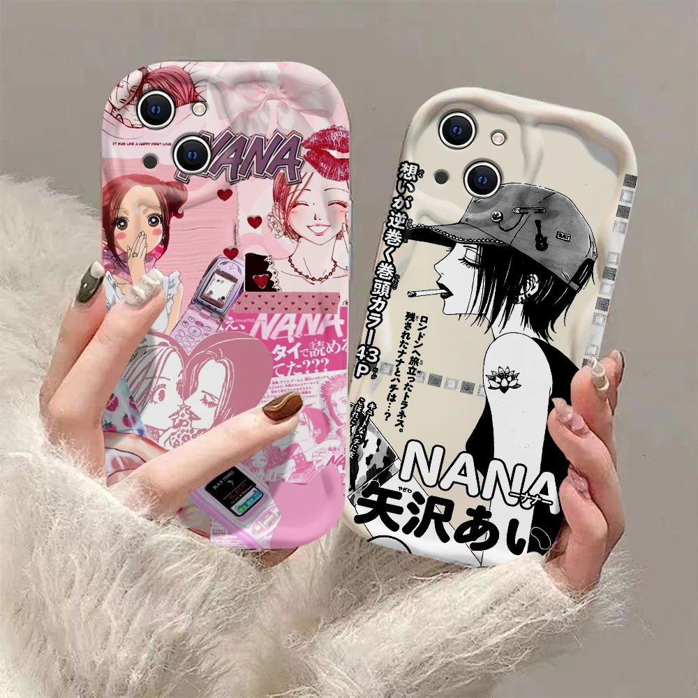 Чехол с рисунком аниме Oosaki Nana 3D Wave для iPhone 15 14 13 12 11 ...