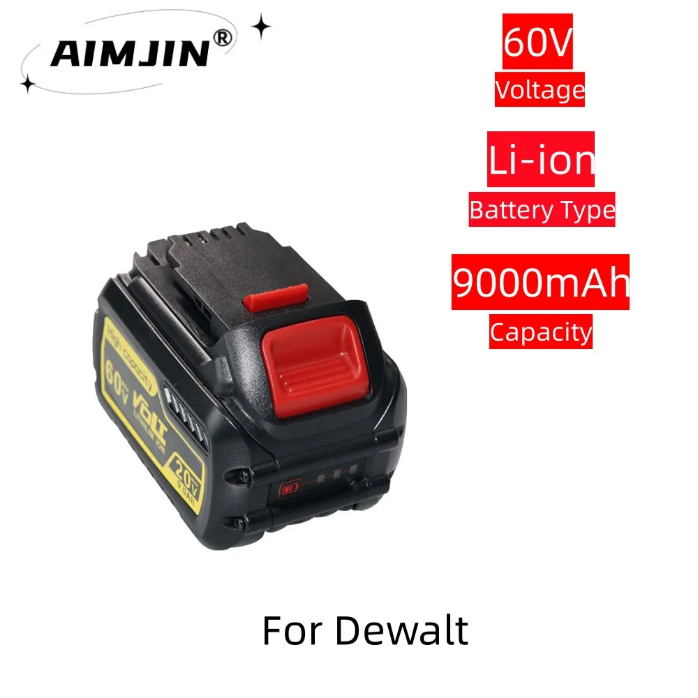 

9000mAh for Dewalt 60v battery replacement tools dewalt power drill battery dcb606 dcb612 dcb609 dcb200