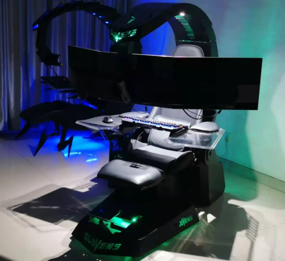 PC Gaming Chair Workstation J20 Veryon with Heat and Massage Cockpit As Predator