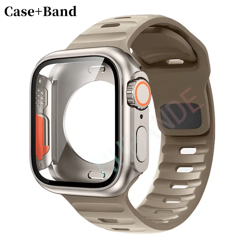 Silicone strap For Apple Watch 44mm 45mm 41mm 40mm Bracelet+Screen protectores Change to Ultra For iWatch Series 9 8 7 SE 6 5 3 - Image 51