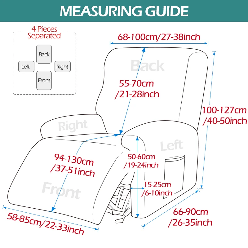 Waterproof Recliner Sofa Cover Non-slipMilk Silk Sofa Cover For Living Room Single Sofa Chair Couch Cover Armchair Covers Home 2