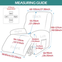 Waterproof Recliner Sofa Cover Non-slipMilk Silk Sofa Cover For Living Room Single Sofa Chair Couch Cover Armchair Covers Home 2
