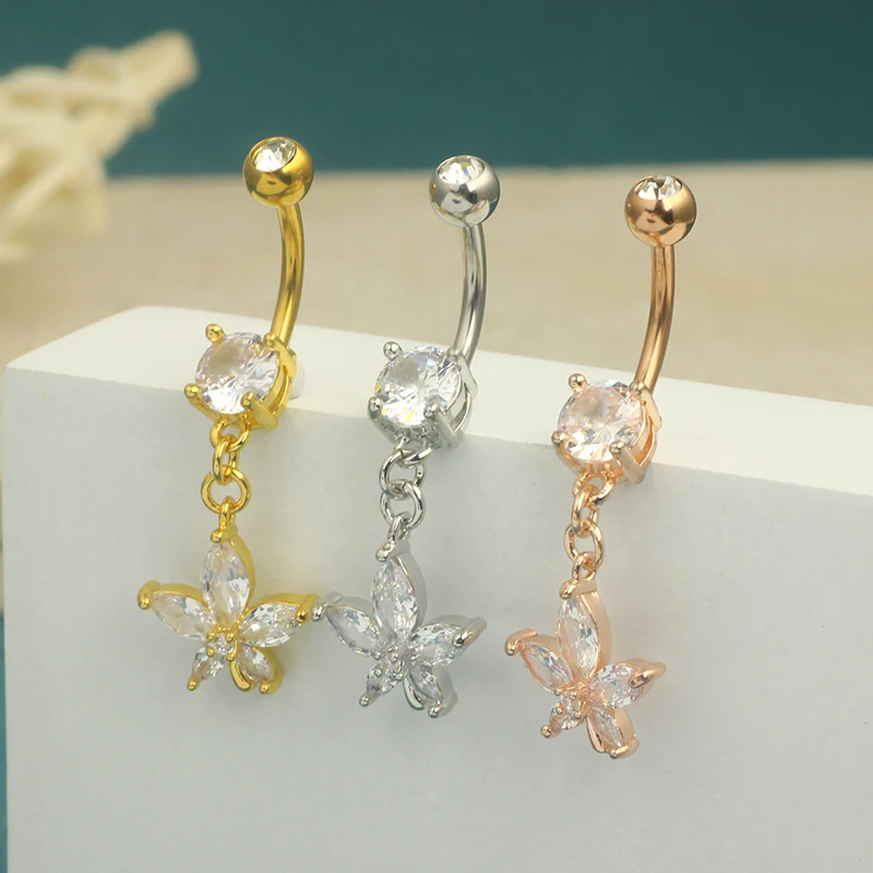 Cute Dangle Belly Ring Pack 14G Navel Piercing Bulk Sexy Belly Ring Set Belly Button Ring Lot Pircing Ombligo Jewelry 3 colors