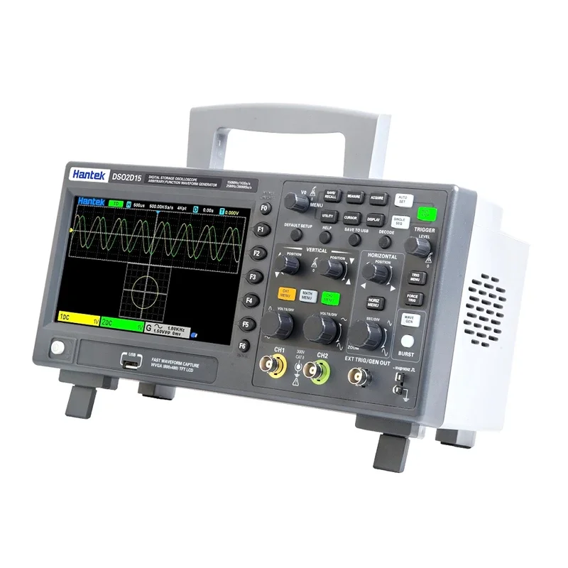 Hantek DSO2D15 Digital Oscilloscope DSO2C10 2D10 2 Channels 150MHz Oscilosc&oacute;pio 25MHz Signal Generator Voltmeter Frequency Meter