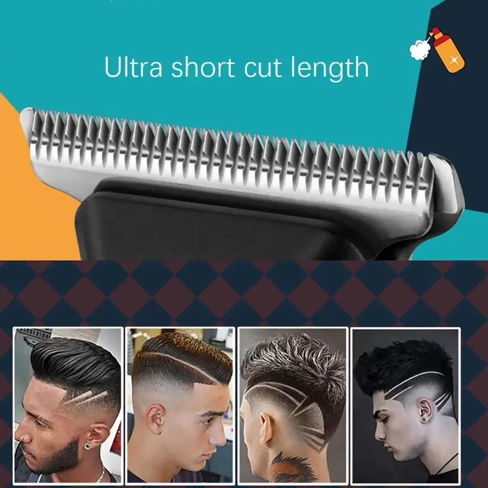 Hair Clipper Kemei Max5090 Electric Hair Clippers Rechargeable Hair Trimmer Printing Graffiti Razor Type-C USB charging Barber Household