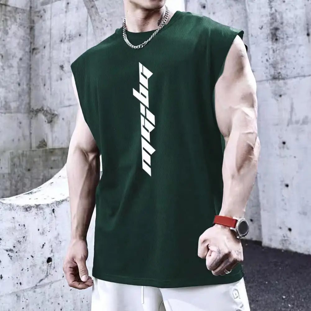 Description Picture 4 of itemNEW Bodybuilding Sports Tank Tops Men Gyms Fitness Workout Sleeveless Shirt Male Summer Loose Undershirt Running men Vest