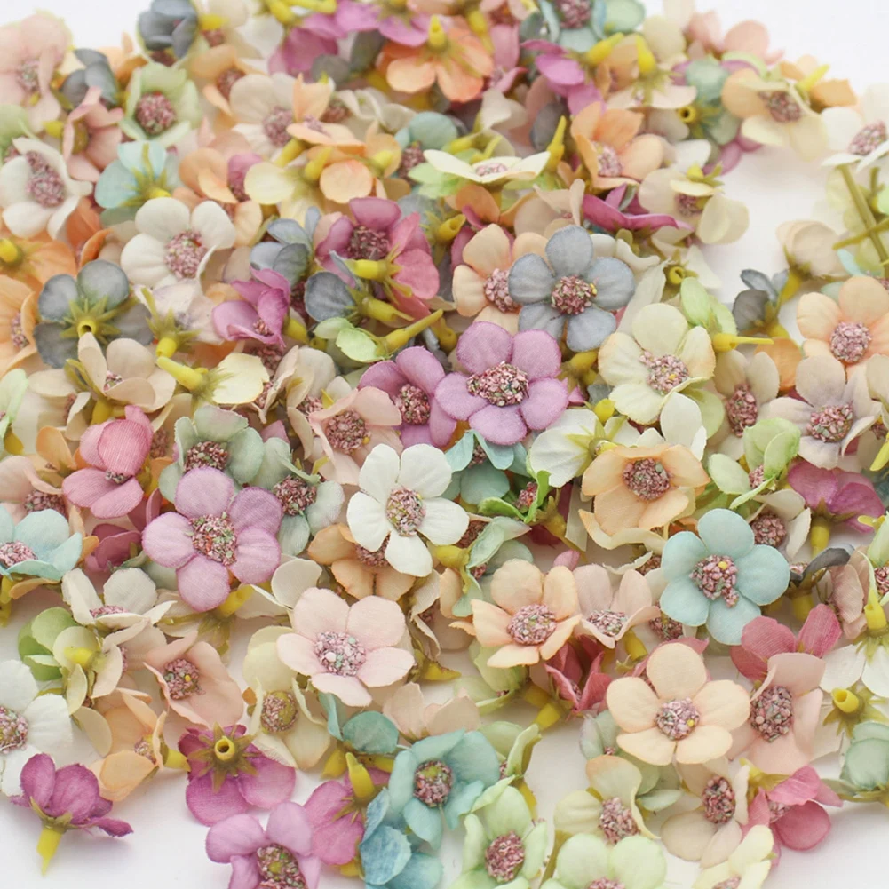 100pcs Daisy Artificial Flower Silk Fake Flower For Wedding Decorative