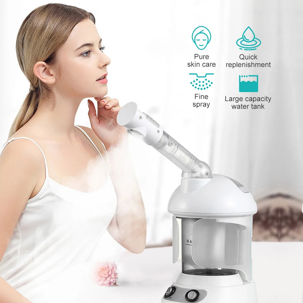 Home Use Nano Ozone Facial Vaporizer Facial Ozonium Steam Facial Steamer Air Humidifier Face Steamer Beauty Face Spa Vaporizador