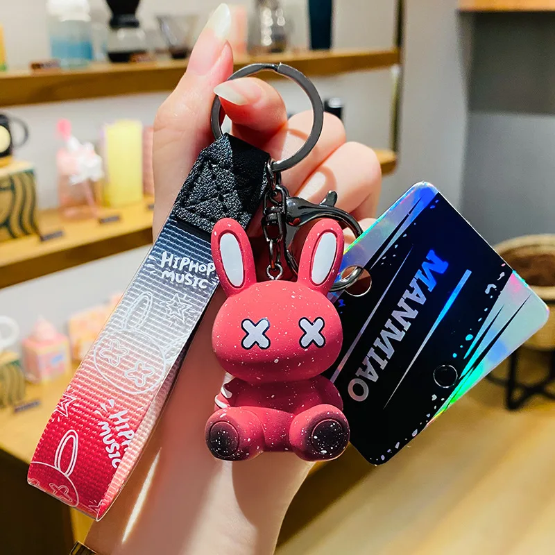NEWEI Halloween Cartoon Bat Keychain – Cute Acrylic Bat Key Ring For Bag, Car, Purse, Gift For Women & Girls