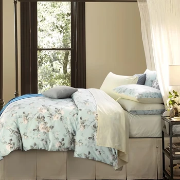 Set lenzuola in cotone egiziano con stampa, 100% cotone egiziano. King Size, stile country nordamericano, Personalizza 1
