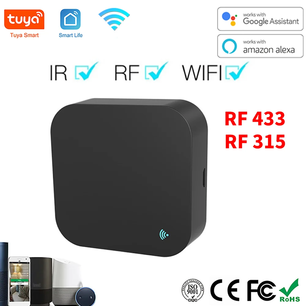 Tuya 스마트 와이파이 IR RF 원격 제어, 범용 IR RF 컨트롤러, 스마트 라이프 앱 제어, 알렉사 구글 홈, 얀덱스 앨리스 지원