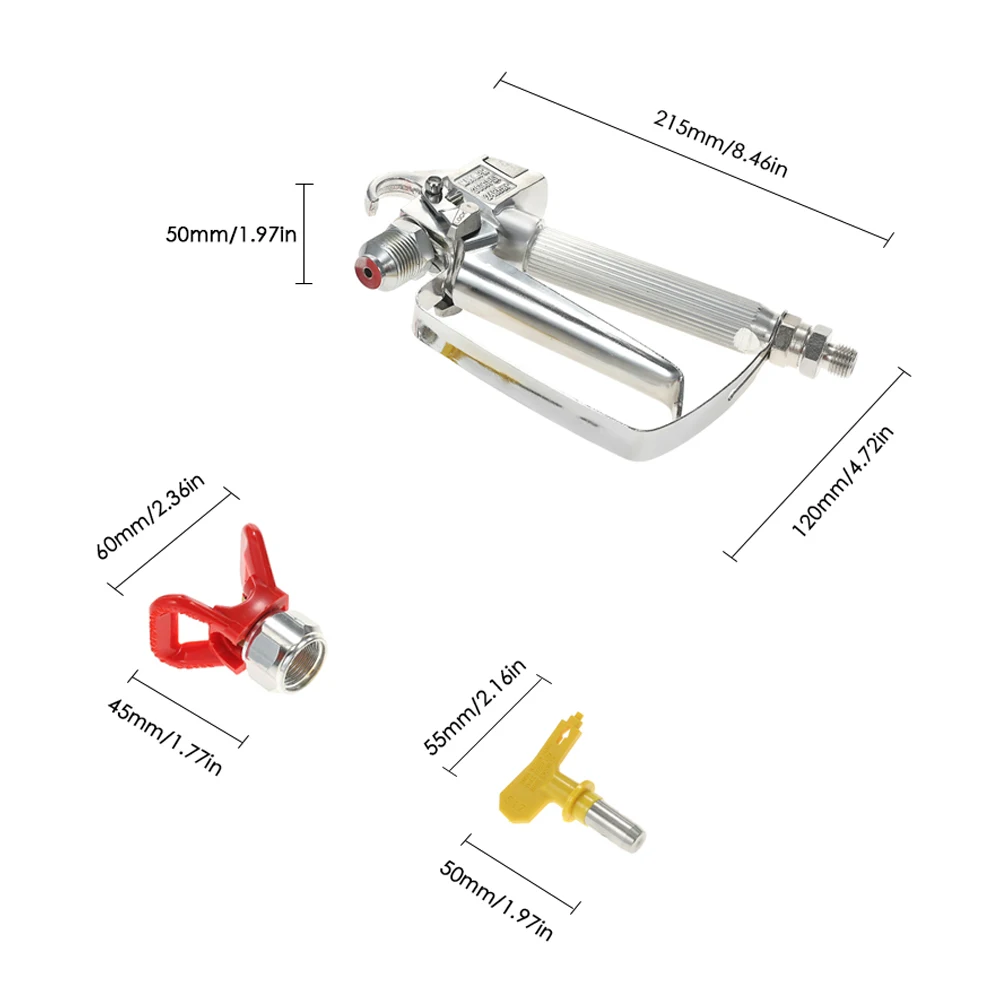 3600PSI High Pressure Airless Paint Spray Gun With 517 Spray Tip & Nozzle Guard Pump Sprayer And Airless Spraying Machine 6