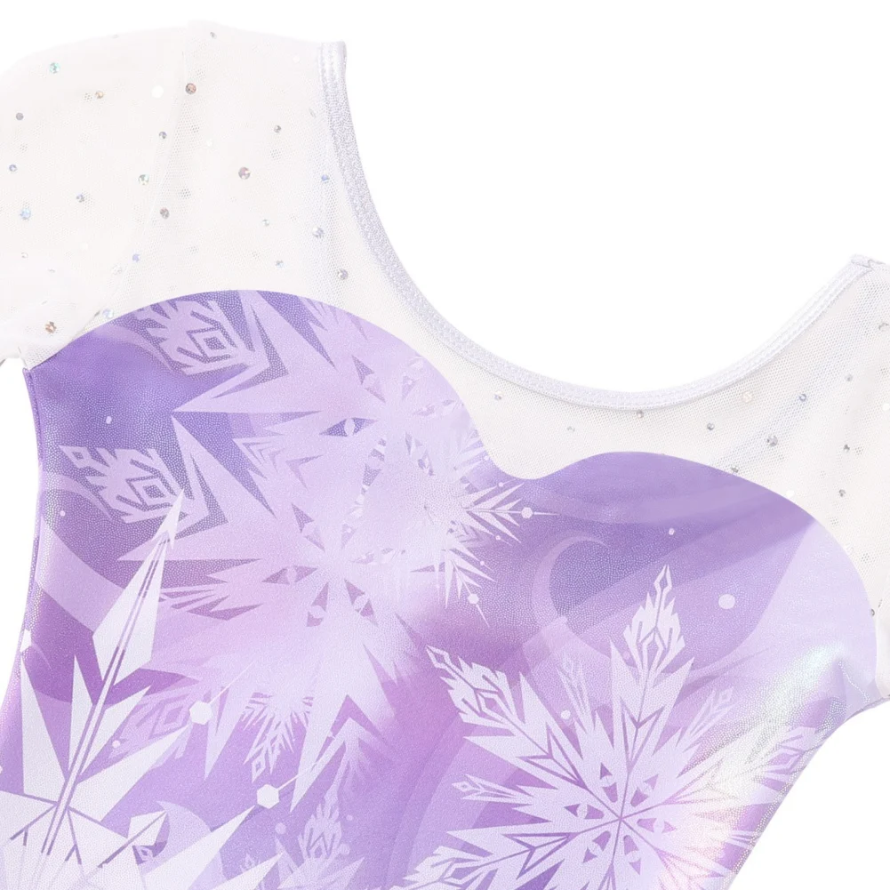 Kids Girls Gymnastics Leotards Bodysuit Long Sleeves Ballet Dance Set Workout Figure Skating Jumpsuit With Shorts Hairband
