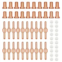 60Pcs Air Plasma Cutter Nozzle Tips Consumables For LG-40 PT-31 Torch CUT40 Electrode Tip Torch Kit 2