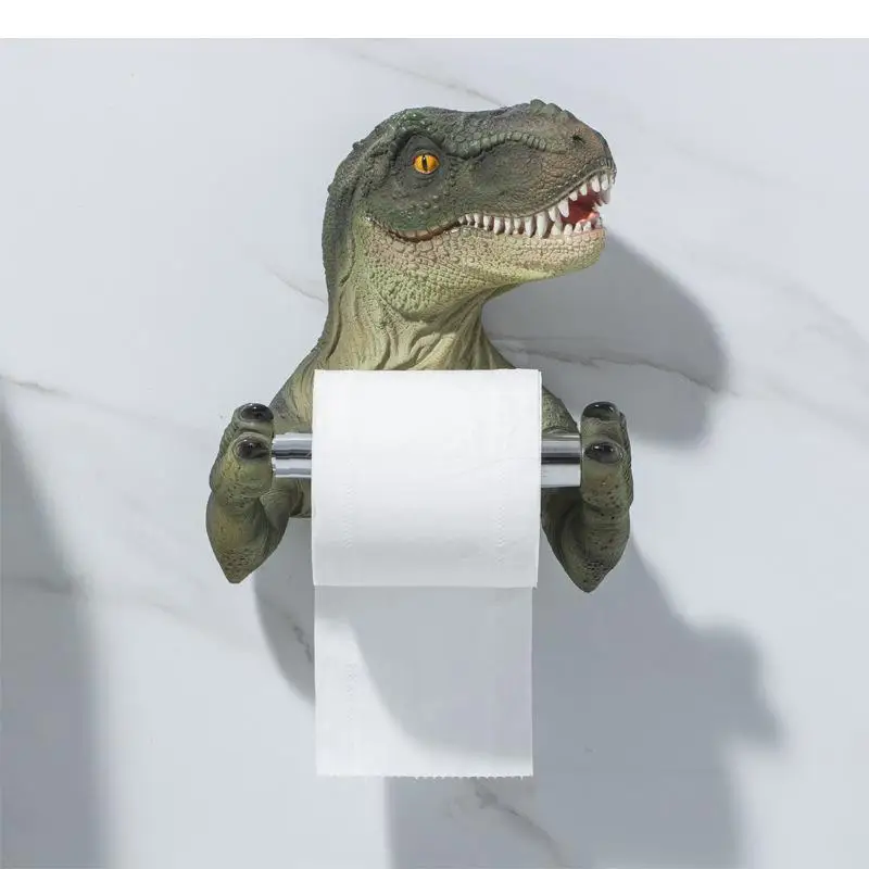 

Resin Dinosaur Paper Towel Holder Tissue Box Paper Holders Toilet Paper Holder Paper Towel Dispenser Wall Mounted Decoration