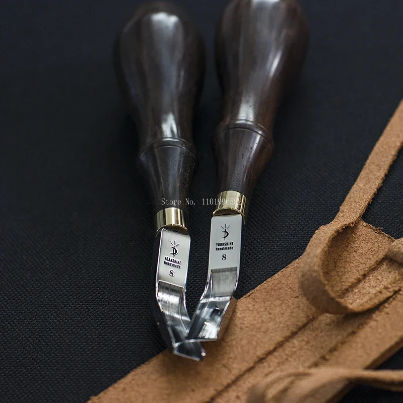 4mm/6mm/8mm/10mm Leather Thinning Spatula Wooden Wide Shovel DIY Handwork Leather Craft Backpack Strap Belt Edge Thinning Tool
