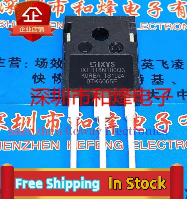 

10PCS-30PCS IXFH18N100Q3 TO-247 MOS 1000V 18A In Stock Fast Shipping