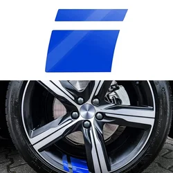 Reflective Wheel Rim Vinyl Warning Stripe Decals - Car Decorative Stickers - 4pcs (Blue)