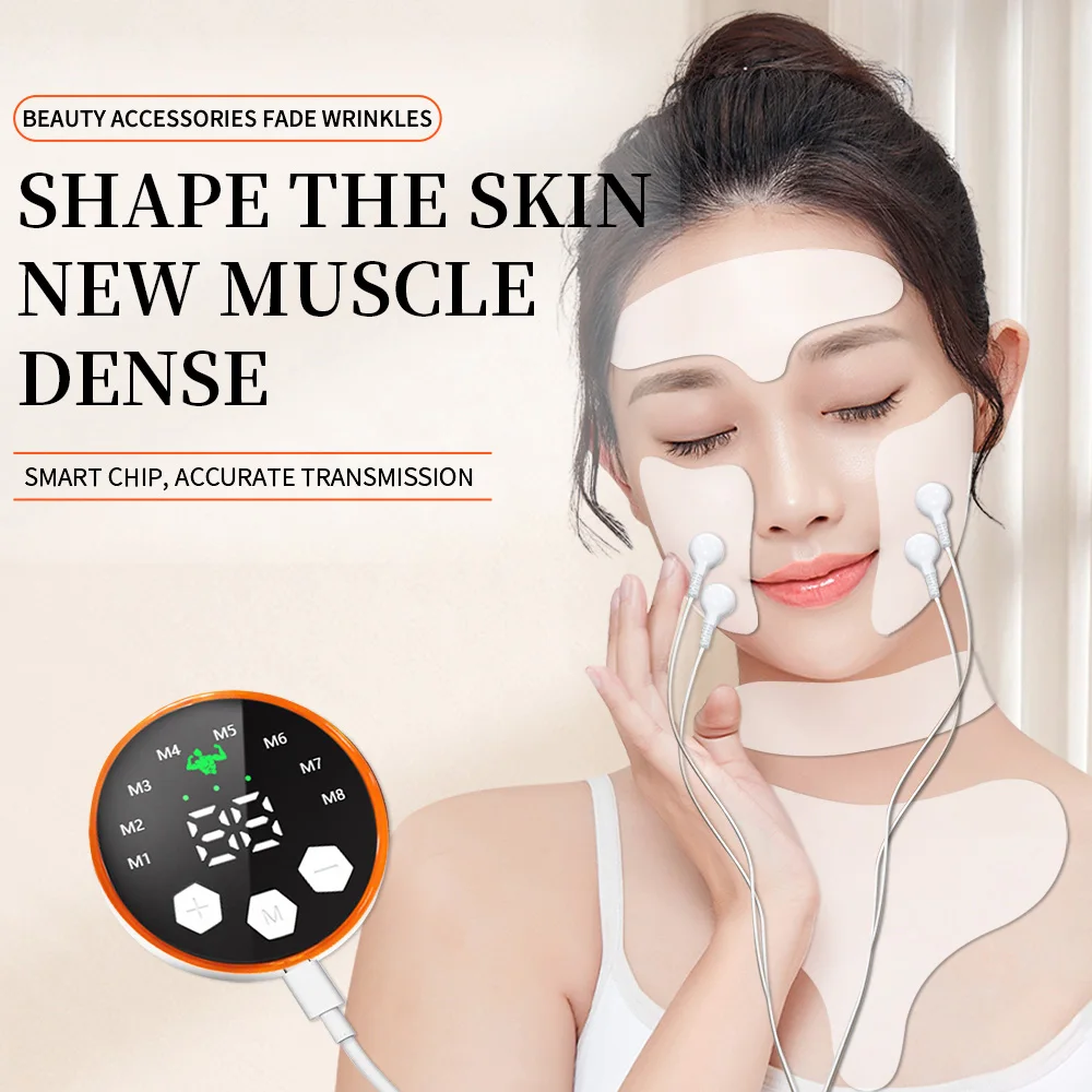 Ems Facial Lifting Massager Current Muscle Stimulator Face Beauty Neck Skin Tightening Antiwrinkle Face Skin Care Dark Circle