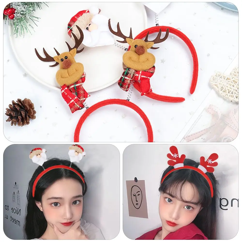 Description Picture 4 of itemChristmas Headbands Reindeer Headwear Cute Kids Adult Antlers Xmas Hairband Christmas Decorations For Party Masquerade Cosplay